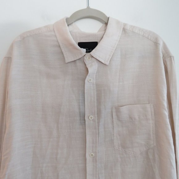 RAILS Wyatt 100% Cotton Gauzy Shirt in Hummus Minimalist - Men's Size M - Picture 4 of 15